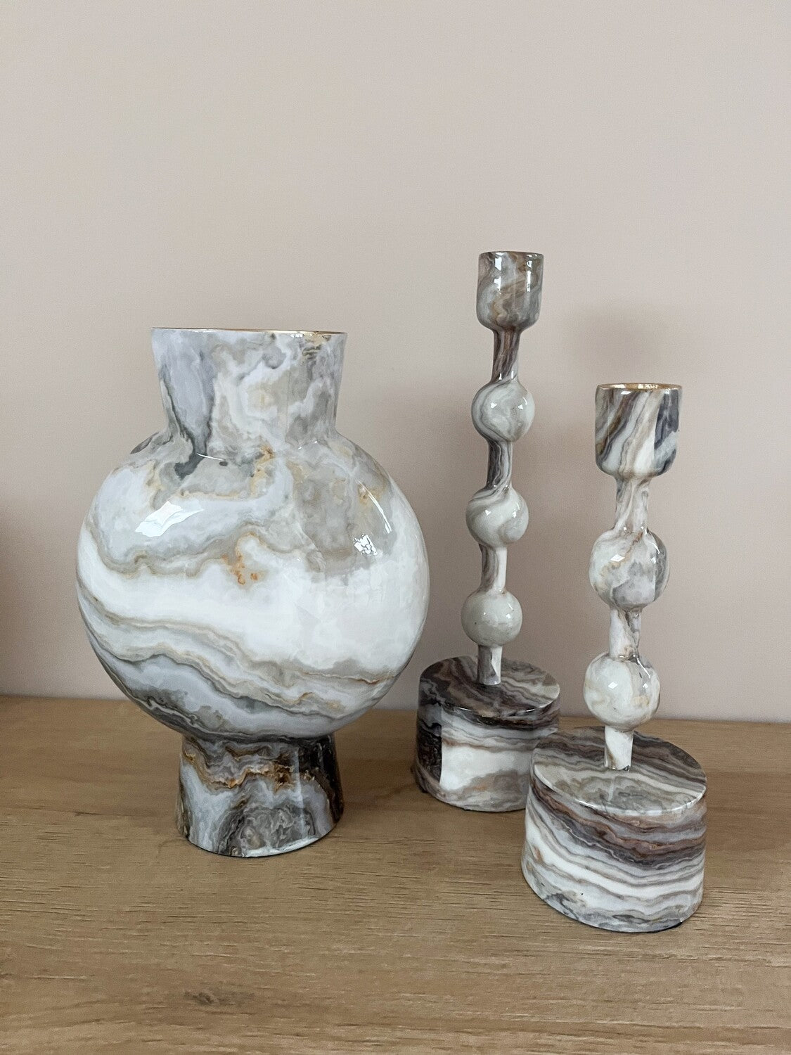 Countryfield kandelaar Alvara marmerbruin (m)