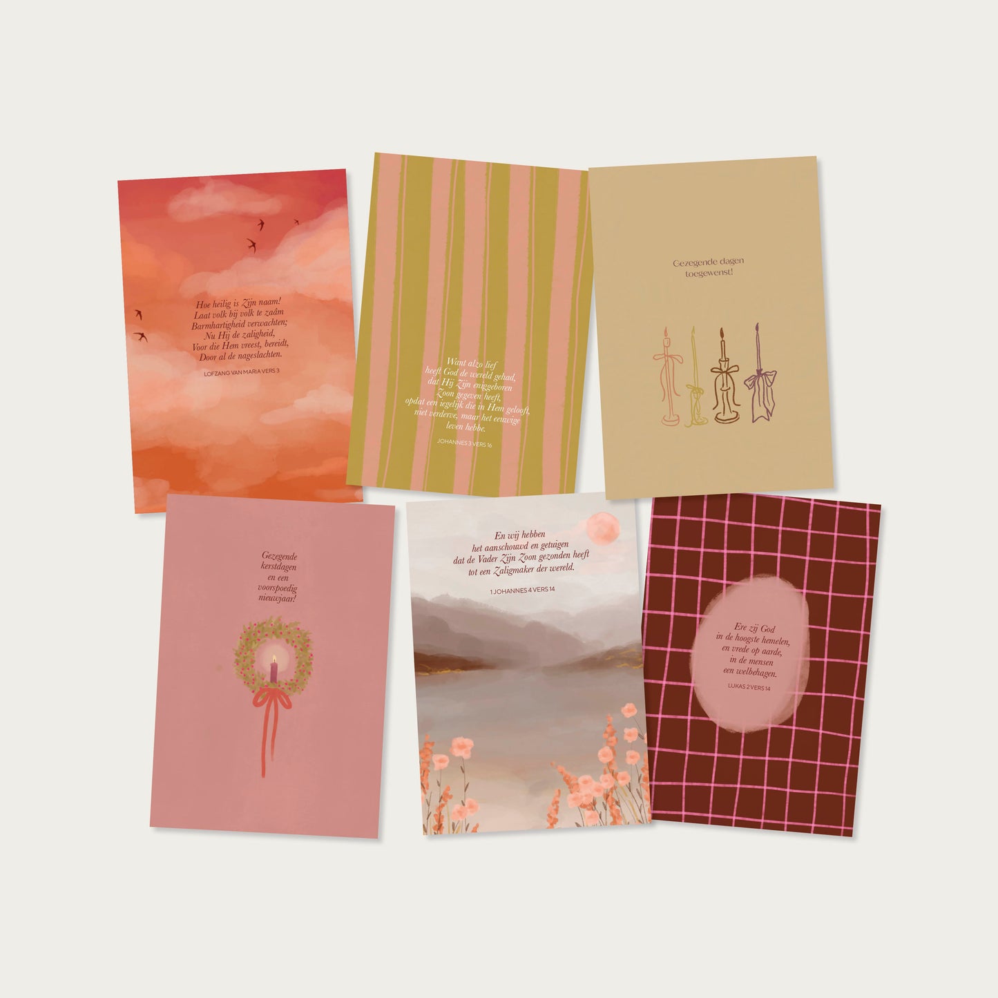 Set kerstkaarten (6 stuks)
