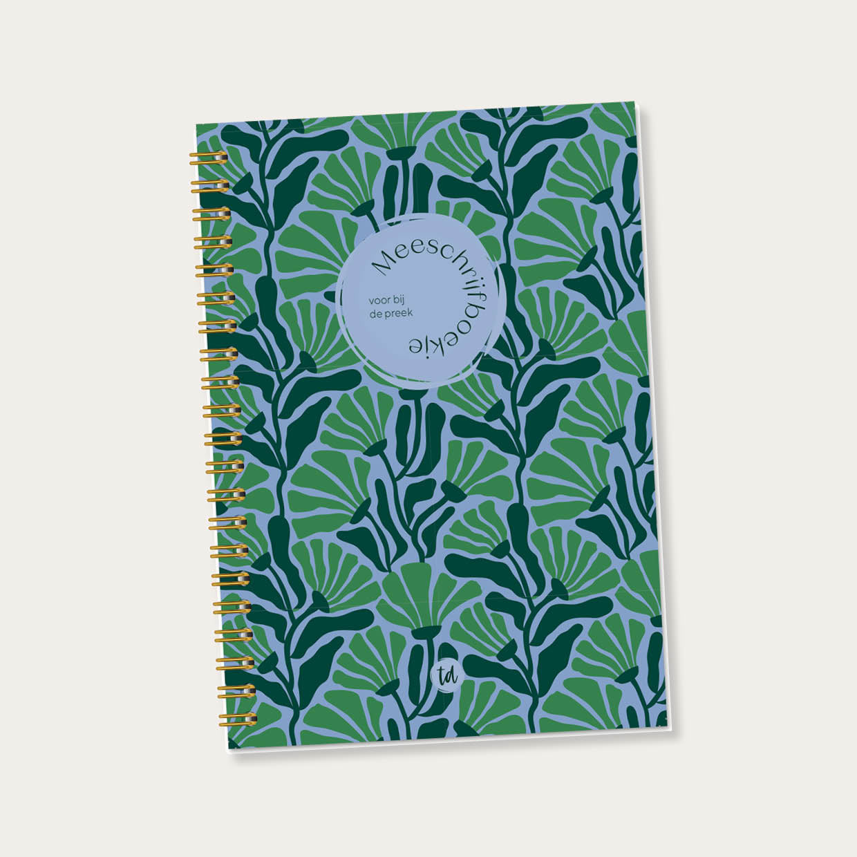 Meeschrijfboek bij de preek (groen of paars)