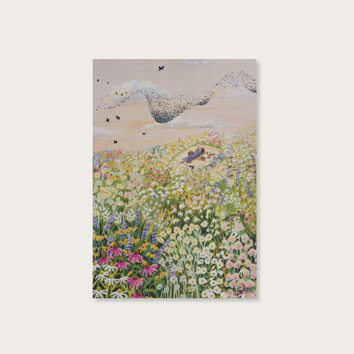 Ansichtkaart voorjaarsbloemen