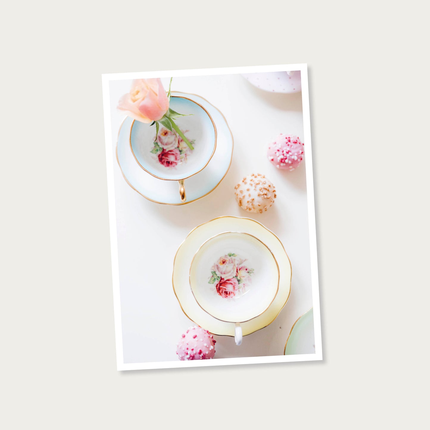 Ansichtkaart theekopjes