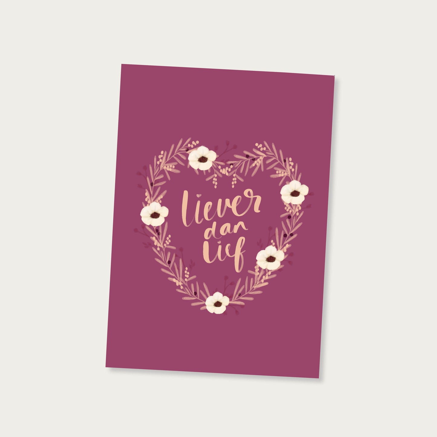 Enkele kaart serie 'love' liever dan lief
