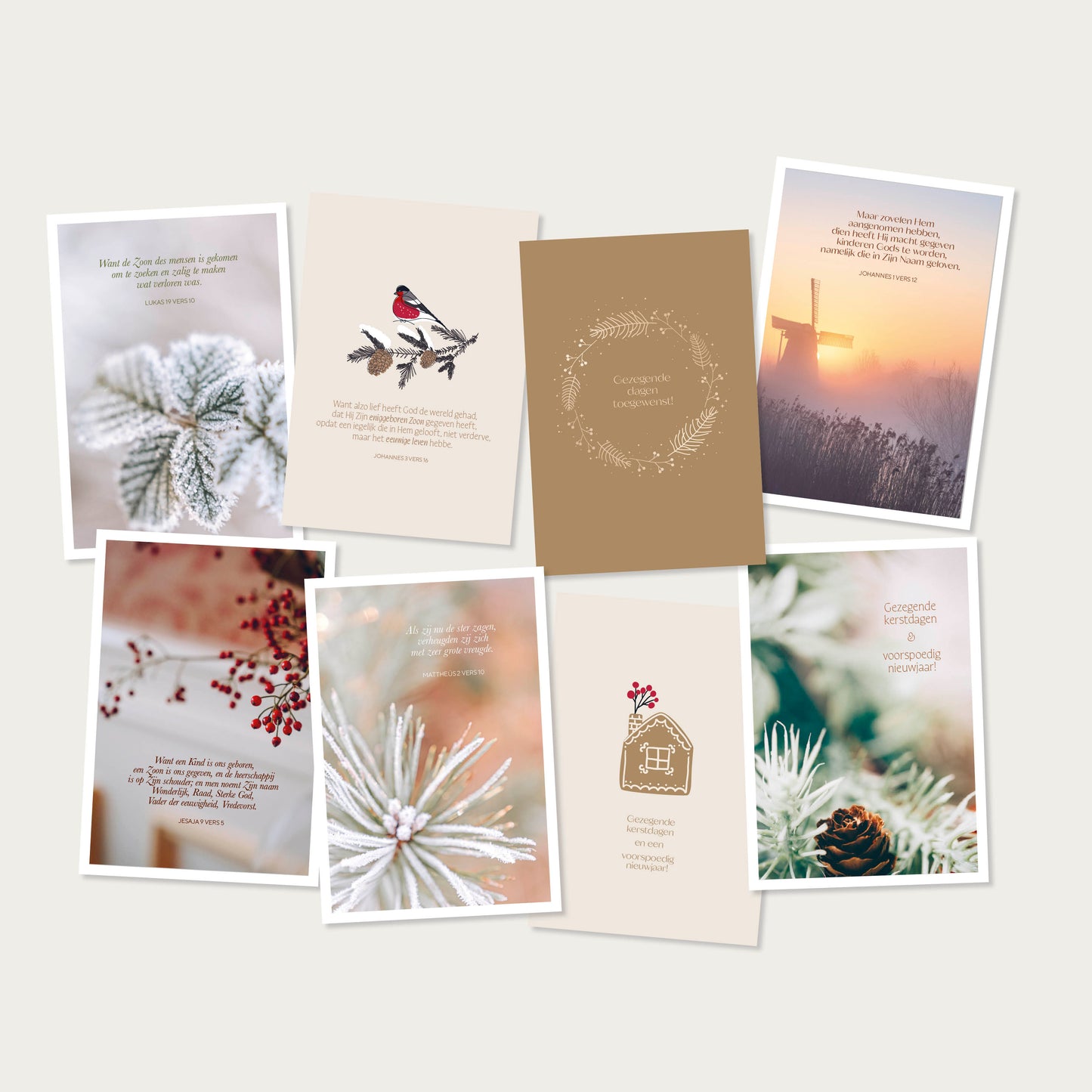 Set kerstkaarten (8 stuks)