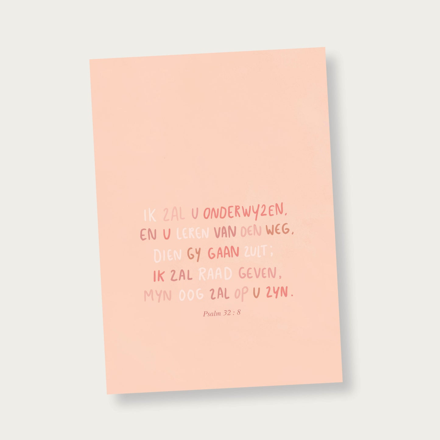 Poster Ik zal u onderwijzen (roze)