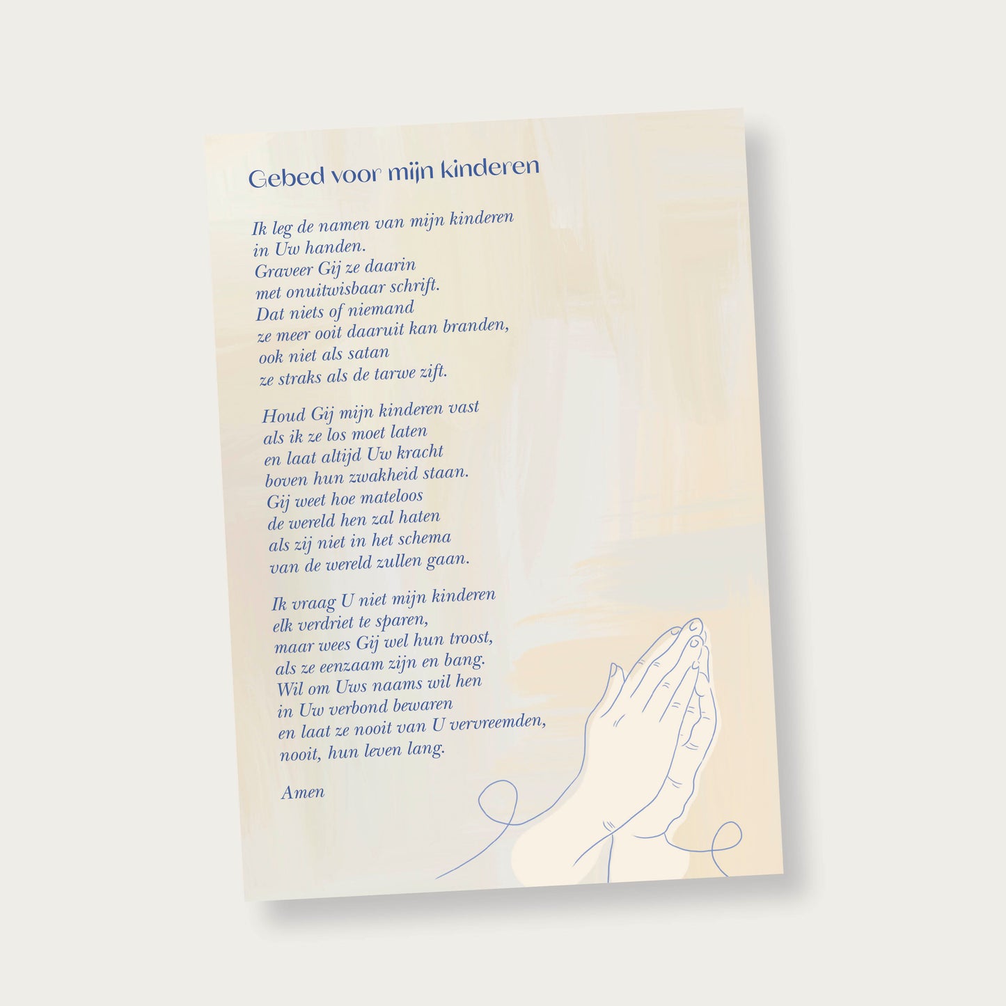 Poster Gebed voor mijn kinderen