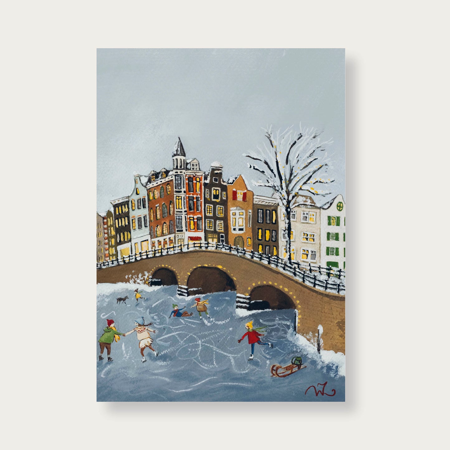 Poster Winter in Amsterdam