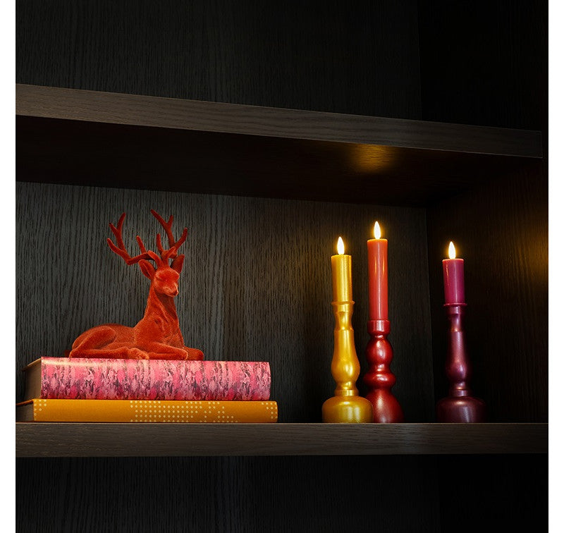 Countryfield kandelaar en kaars led roze (s)