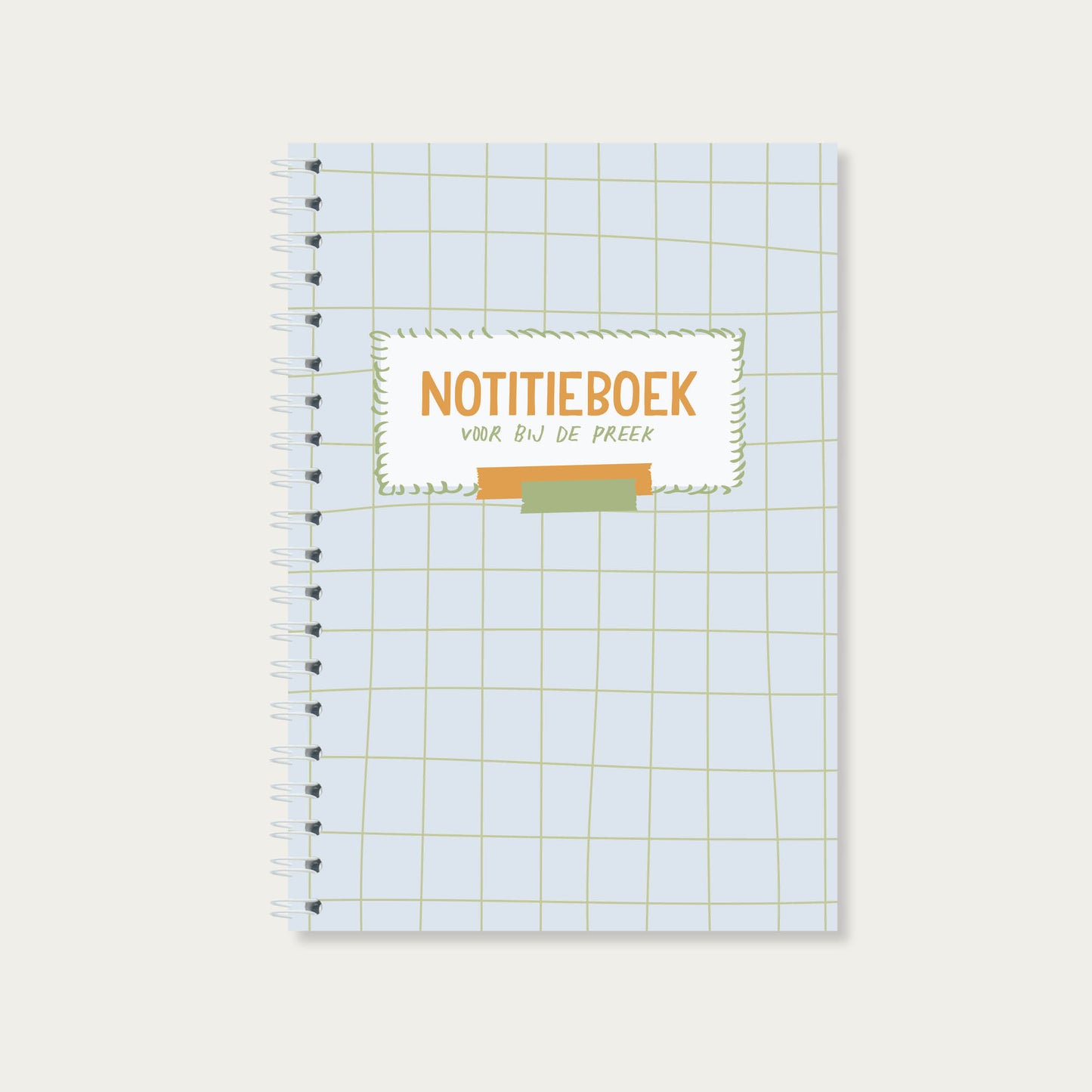 Meeschrijfboek bij de preek A6 (blauw)