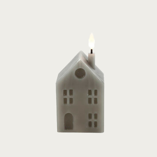 Countryfield huis kaars led beige (m)