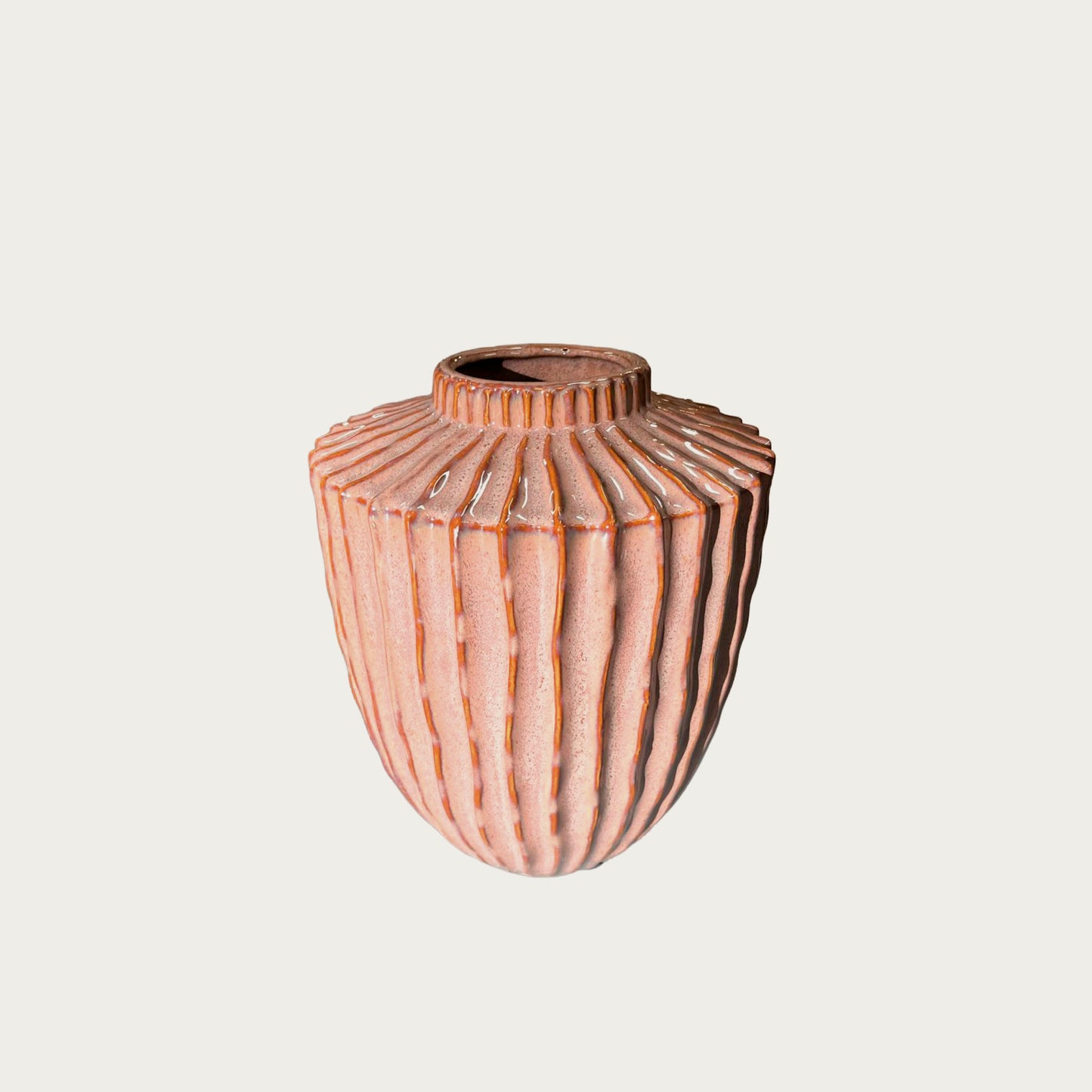 Countryfield vaas Duuk roze/bruin