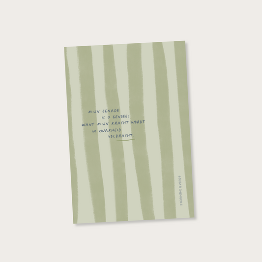 Enkele kaart Mijn genade is u genoeg