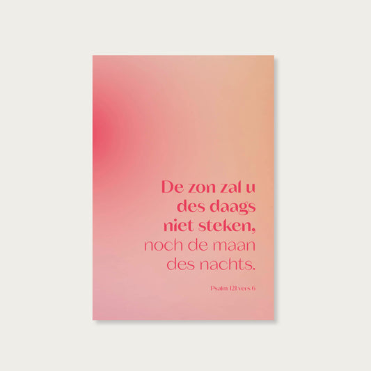 Ansichtkaart met Bijbeltekst (roze)