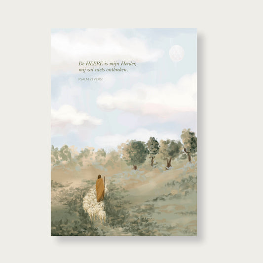 Poster De HEERE is mijn Herder (schapen)
